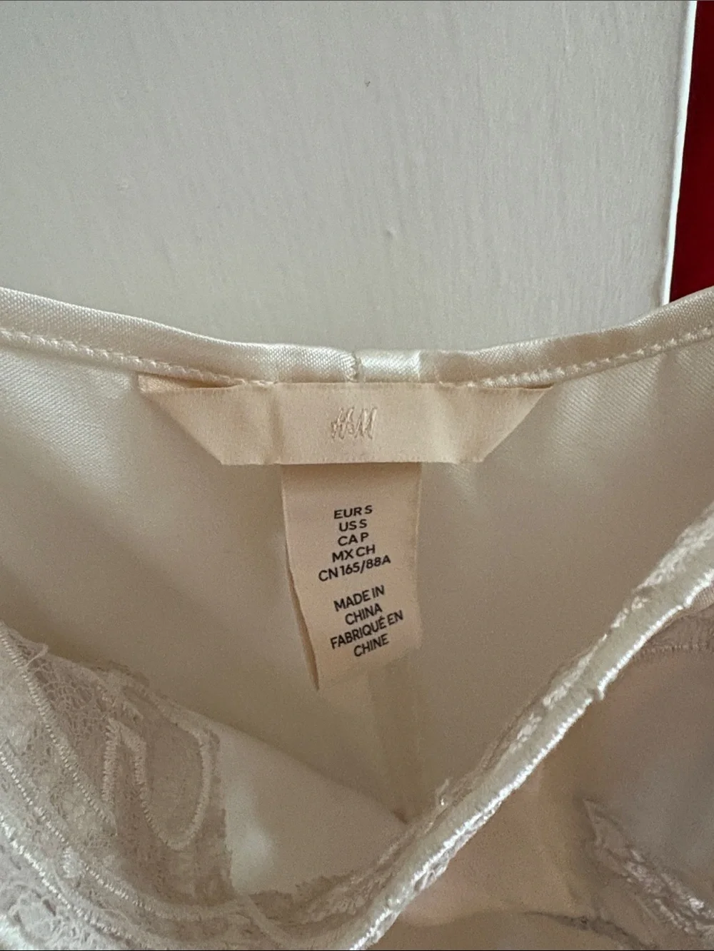 H&M Cream Satin Lace Cami - Picture 2 of 4